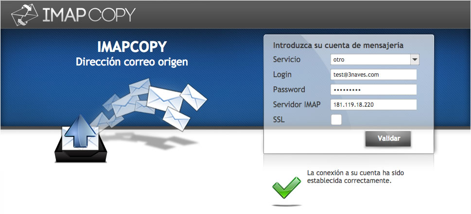 Sorgente copia imap