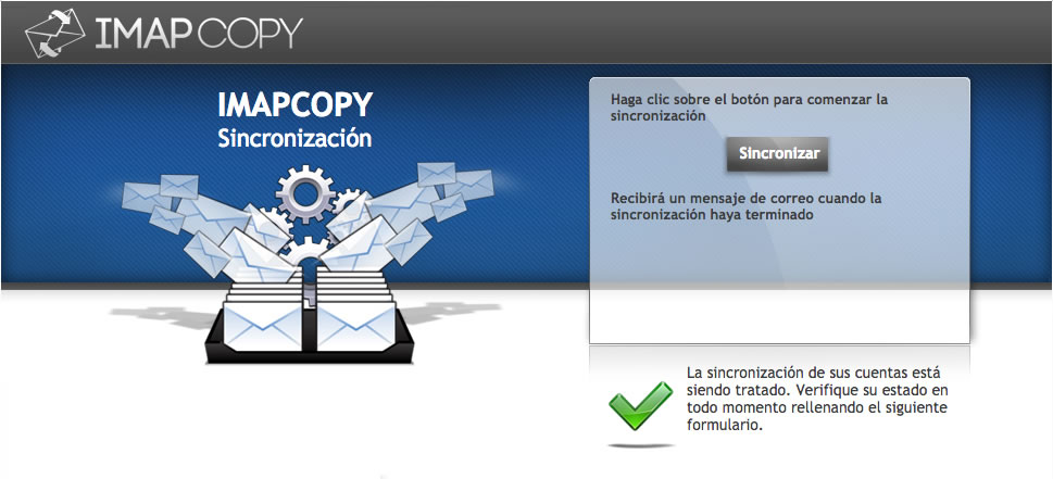 Sincronização de Cópia de Imap